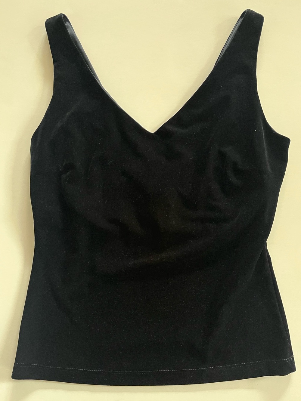 NWT Black Velvet Stretch Top L